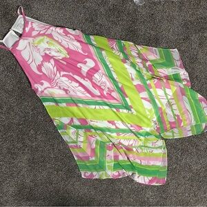 Ivy Lane women’s 10 pink green flowy dress floral boho beach summer